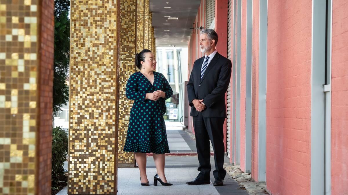 ACT Opposition Leader Elizabeth Lee with the new Deputy Opposition Leader, Jeremy Hanson. Picture: Karleen Minney 