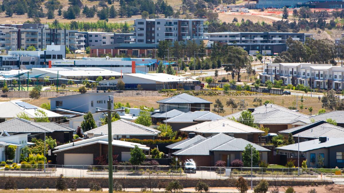 Canberra house values fell by 4.9 per cent in 2022 while unit values increased by 2.6 per cent. Picture by Elesa Kurtz 