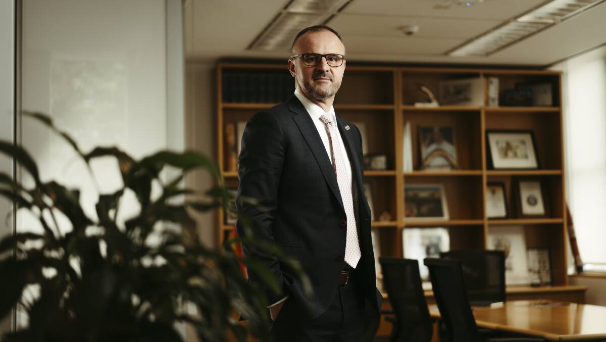 ACT Chief Minister Andrew Barr has revealed he sought police protection over a stalking incident. Picture: Dion Georgopoulos 