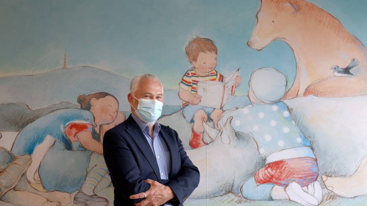 Professor Michael Brydon in Canberra Hospital's paediatrics ward. Picture by James Croucher 