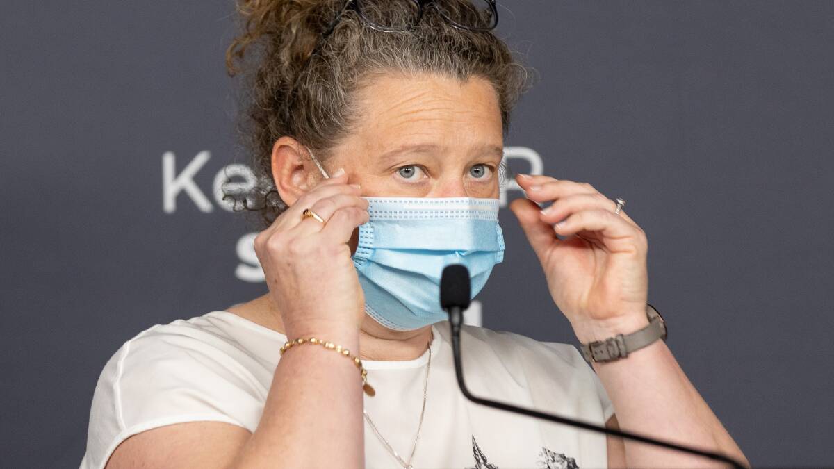 Chief health officer Kerryn Coleman said she would continue to wear a mask in some indoor settings. Picture: Sitthixay Ditthavong