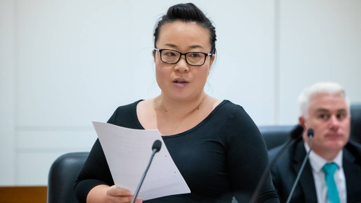 Opposition Leader Elizabeth Lee moved a motion calling for an inquiry into cost of living pressures faced by Canberrans. Picture by Elesa Kurtz