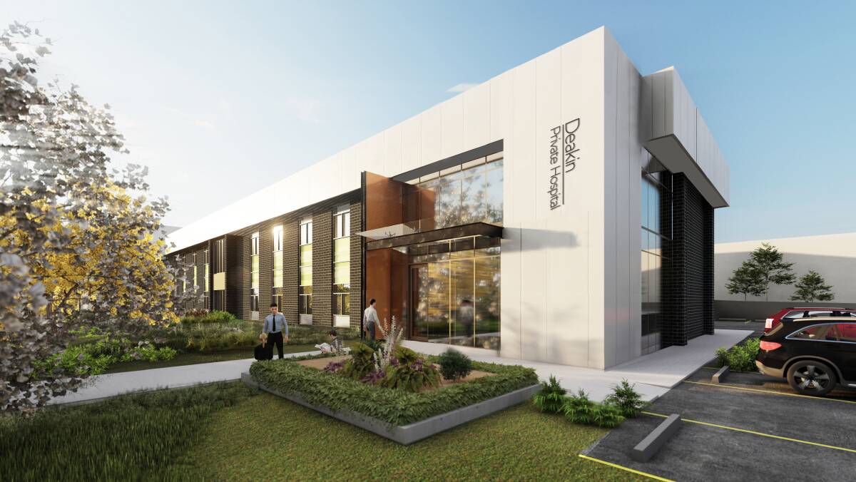 An artist's impression of the Deakin Private Hospital. Picture supplied