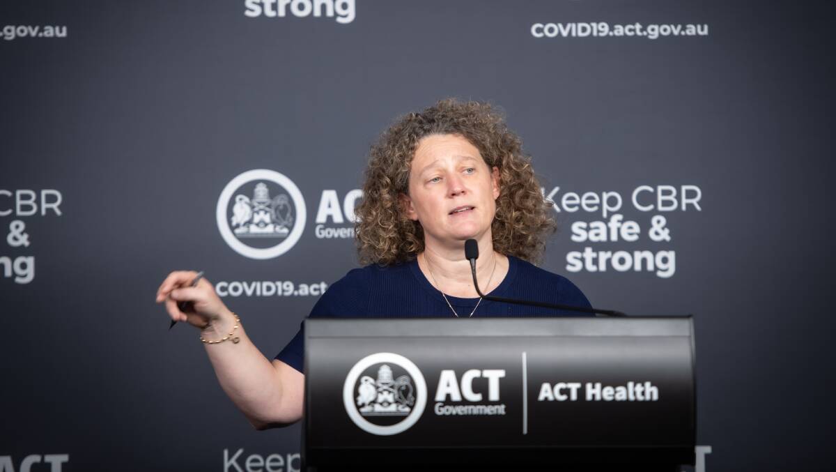 ACT chief health officer Dr Kerryn Coleman said she was "cautiously confident" on Friday. Picture: Karleen Minney 