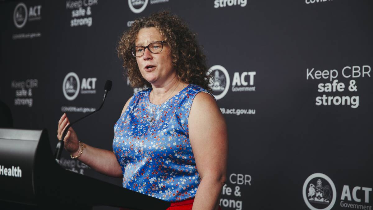 ACT chief health officer Kerryn Coleman said the contact tracing changes were due to the rapid escalation in cases in Canberra. Picture: Dion Georgopoulos 