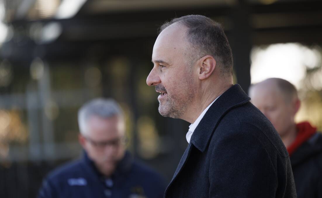 Chief Minister Andrew Barr said free public transport would benefit people who have a capacity to pay and the government would prefer a more targeted program. Picture by Keegan Carroll 