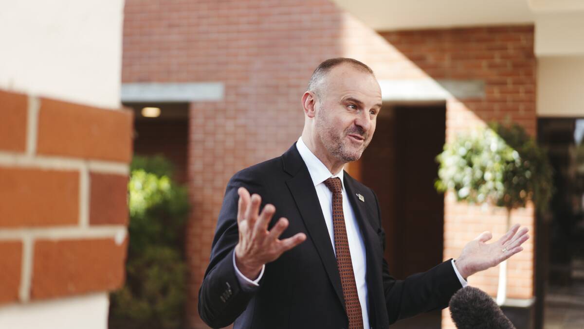 Chief Minister Andrew Barr said the current rollout suggested vaccine hesitancy would be more common in people under 70. Picture: Dion Georgopoulos