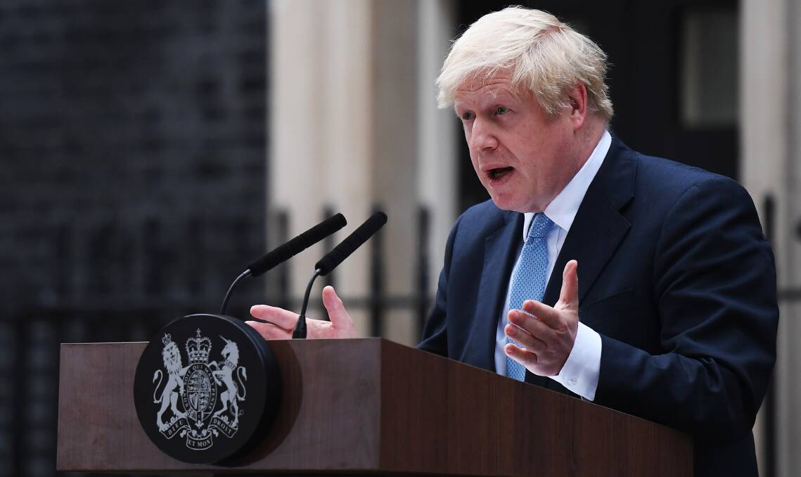 Boris Johnson speaks to media on Monday. Will he call an election over Brexit? Picture: Getty Images