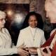 Sister Elizabeth Lusby meets Pope John Paul II. Picture: Supplied