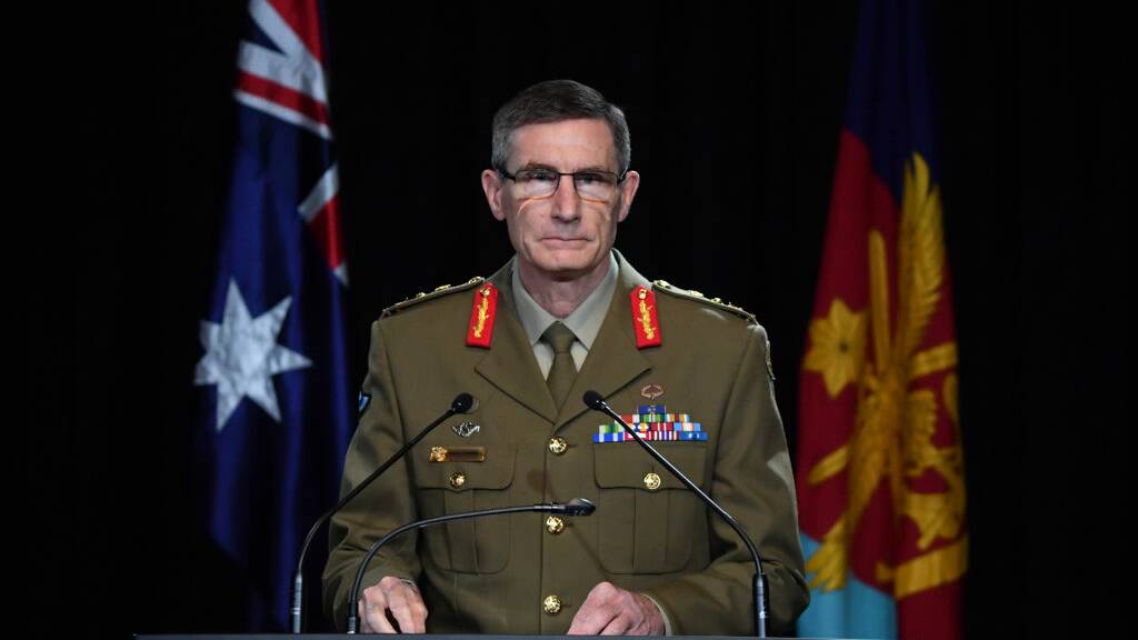 Chief of the ADF Angus Campbell's authority has been questioned by the federal government. Picture: Getty Images