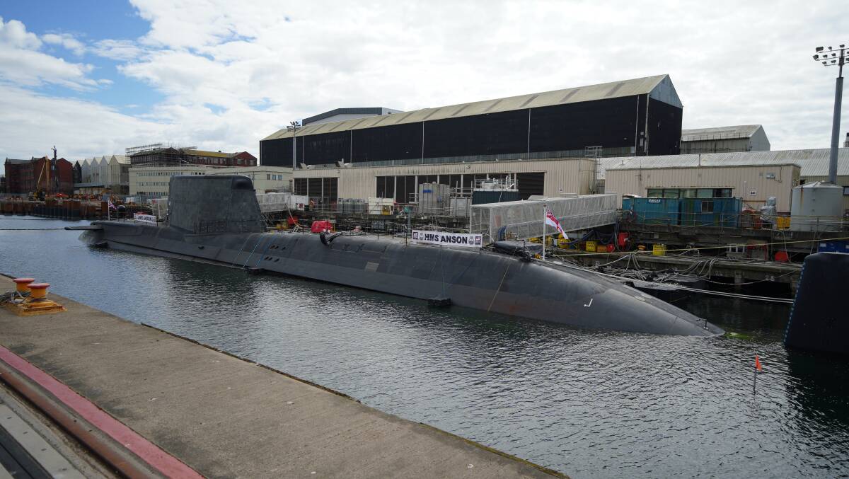 Astute-Class attack submarine HMS Anson docked at BAE systems in Barrow-in-Furness before it is officially commissioned into the Royal Navy. Picture Getty Images