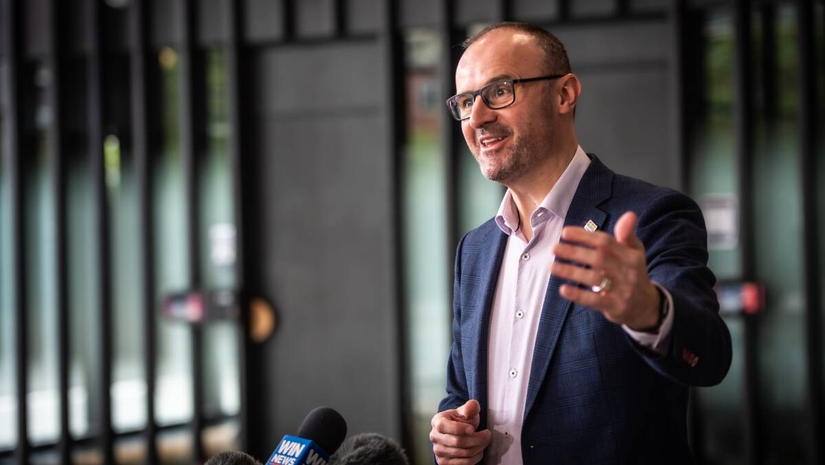 Chief Minister Andrew Barr. Picture: Karleen Minney.