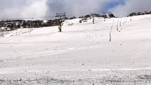 Perisher reported 10cm of fresh snow on Wednesday morning. Picture Facebook
