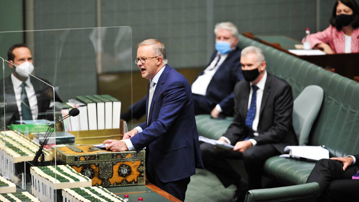 Labor Leader Anthony Albanese in Question Time on Tuesday. Picture: Getty Images