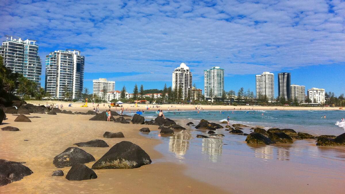 Coolangatta, Queensland where the waters are a bit warmer than those of the NSW South Coast Coolangatta. Picture: Tim the Yowie Man