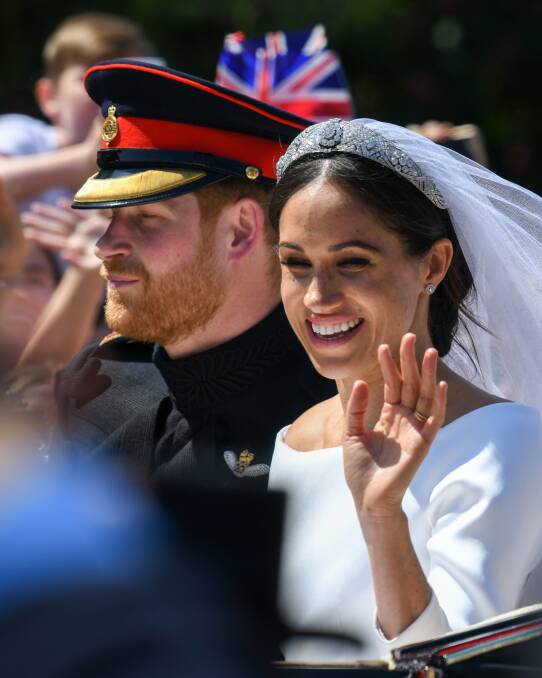 Prince Harry and Meghan on their wedding day. Picture: Shutterstock