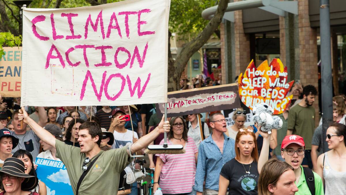 Canberra protesters rallied for climate policy change on Friday. Picture: Shutterstock