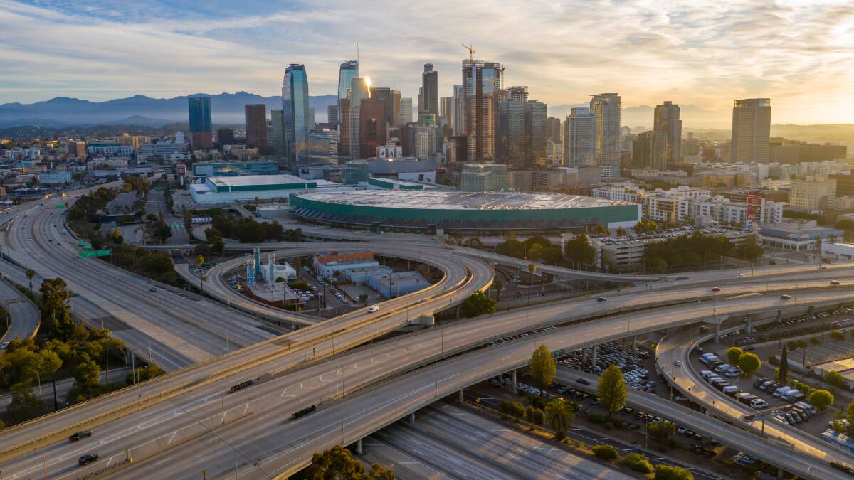 Los Angeles was deserted during the first coronavirus lockdown. Picture: Shutterstock 