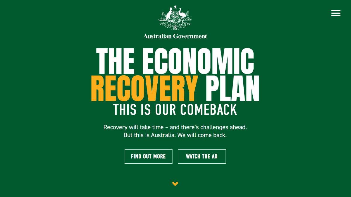 The federal government's 'Our Comeback' advertising campaign. Picture: Supplied