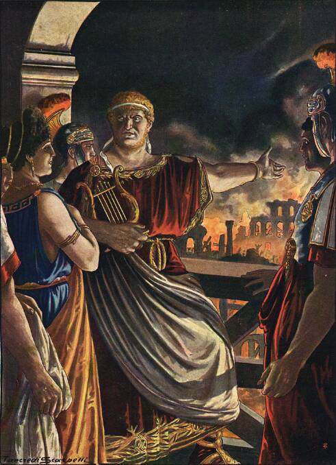 Nero and the burning of Rome. Picture: Getty Images