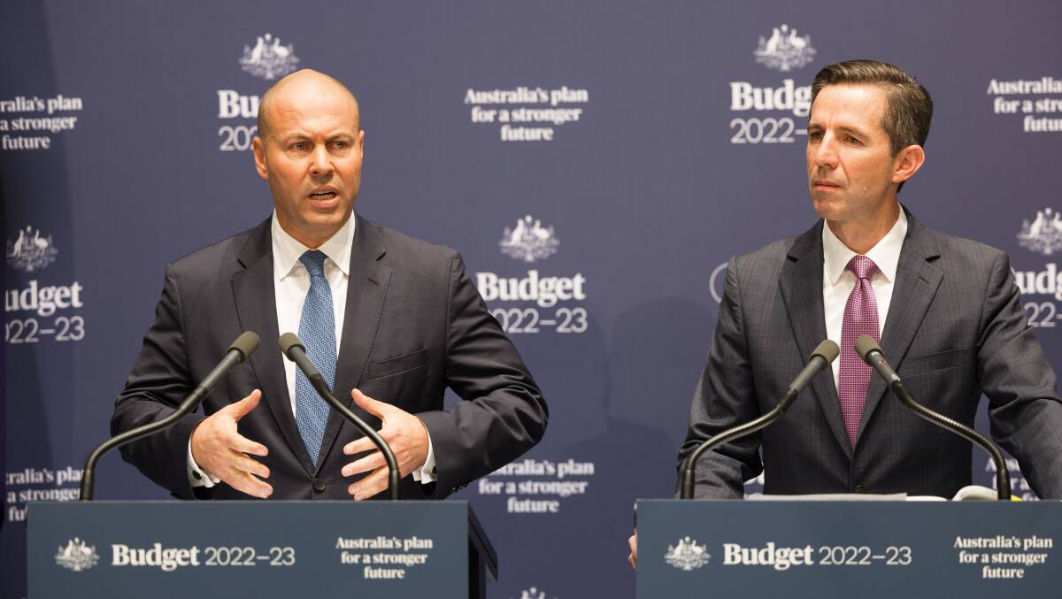 Treasurer Josh Frydenberg and Finance Minister Simon Birmingham deliver Tuesday's budget. Picture: Sitthixay Ditthavong