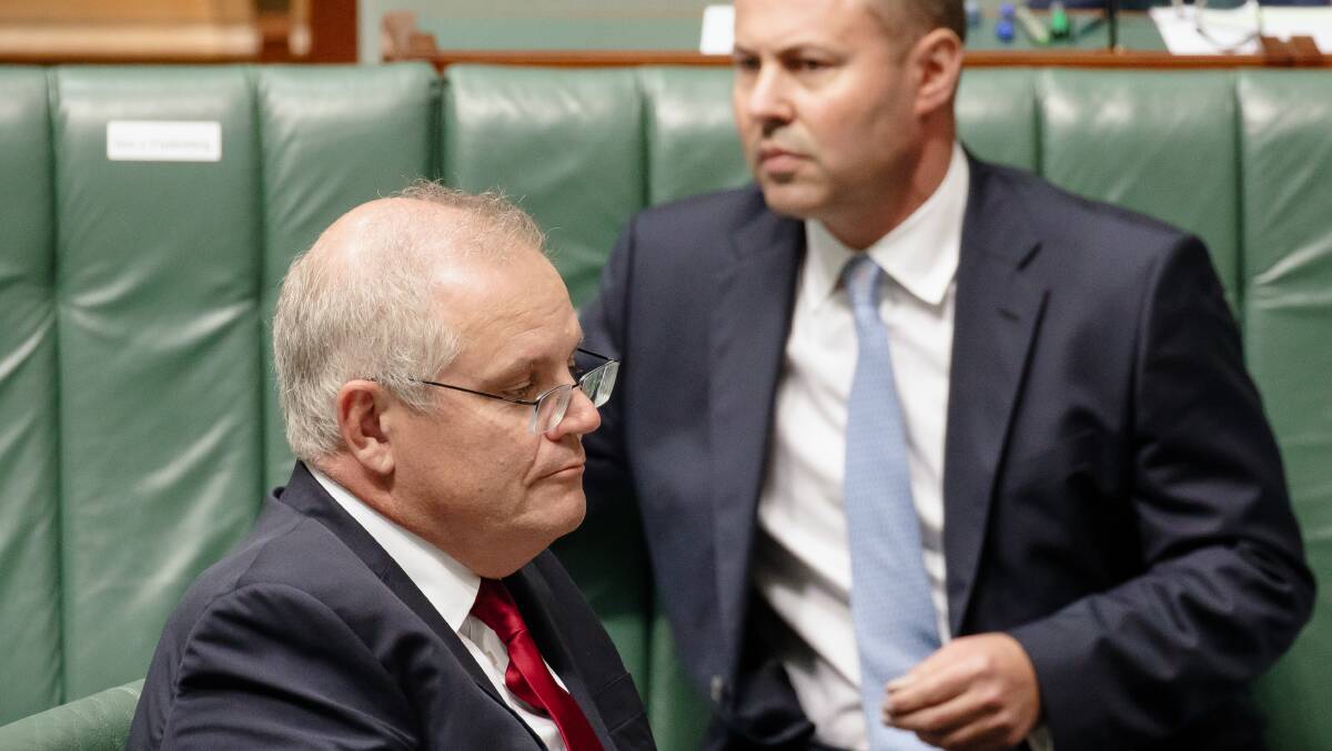 Scott Morrison came under attack after his comments on the "clarifying" advice of his wife Jenny. Picture: Sitthixay Ditthavong