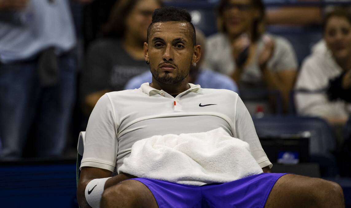 Nick Kyrgios is waiting to find out whether he will be suspended after his outbursts during the North American season. Picture: Getty Images