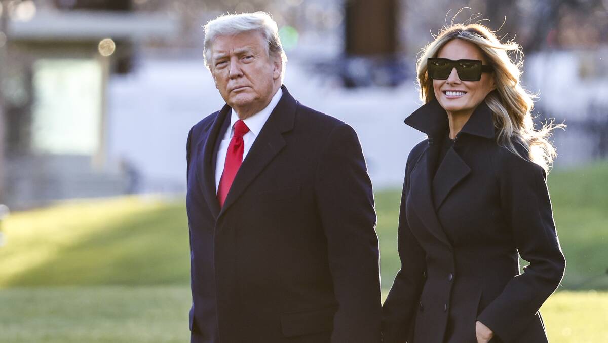 President Donald Trump and wife Melania. Picture: Getty Images