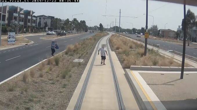 Footage from a new video of Canberra light-rail near misses.