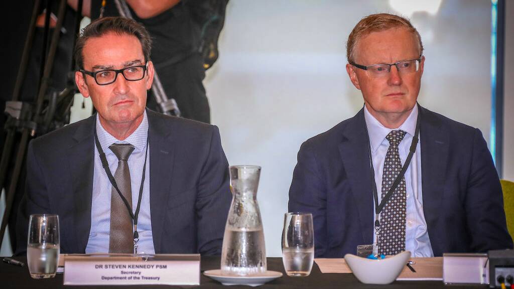 Treasury Secretary Steven Kennedy, left, said the virus was having an unprecedented impact on economies. Picture: Getty Images