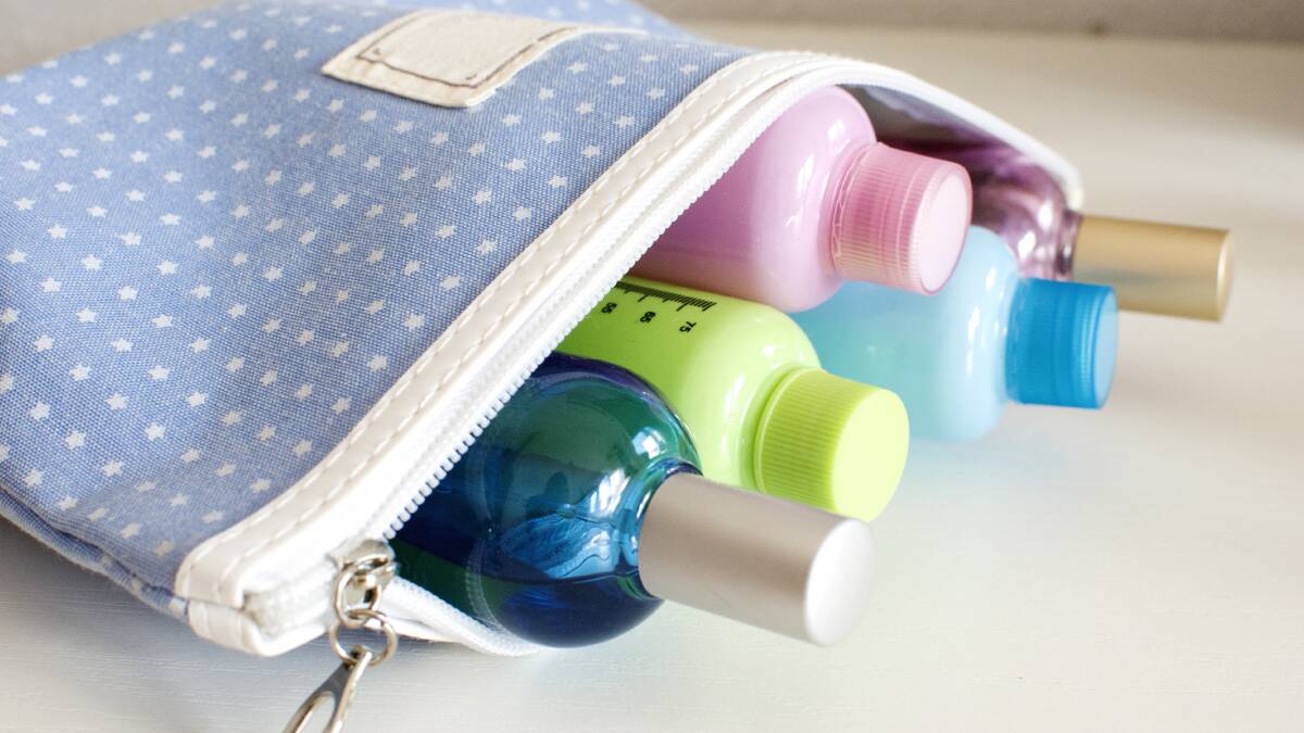 Don't forgot the 100mL limit for toiletries when travelling oveseas. Picture: Shutterstock