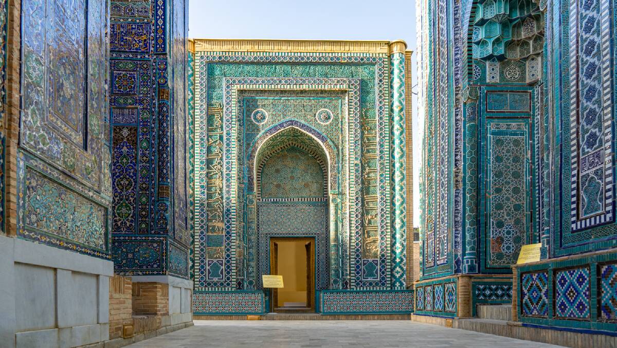 The Shah-i-Zinda necropolis is one of the highlights of the grand Silk Road city of Samarkand in Uzbekistan. Picture: Michael Turtle