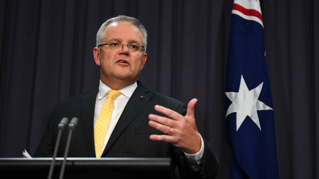 Prime Minister Scott Morrison outlines further restrictions on Tuesday night. Picture: Getty Images