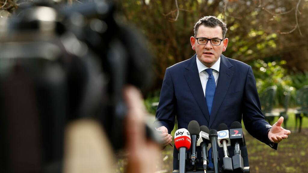 Victorian Premier Daniel Andrews speaks to the media in the wake of branch-stacking allegations. Picture: Getty Images