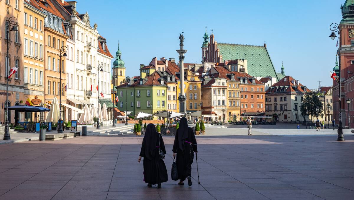 The Old Town of Warsaw in Poland was meticulously reconstructed from paintings and other documents after it was destroyed in World War II. Picture: Michael Turtle