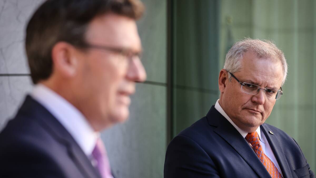 Former Australian prime minister Scott Morrison (right) and former human services minister Alan Tudge have both fronted the robodebt royal commission. Picture Getty Images