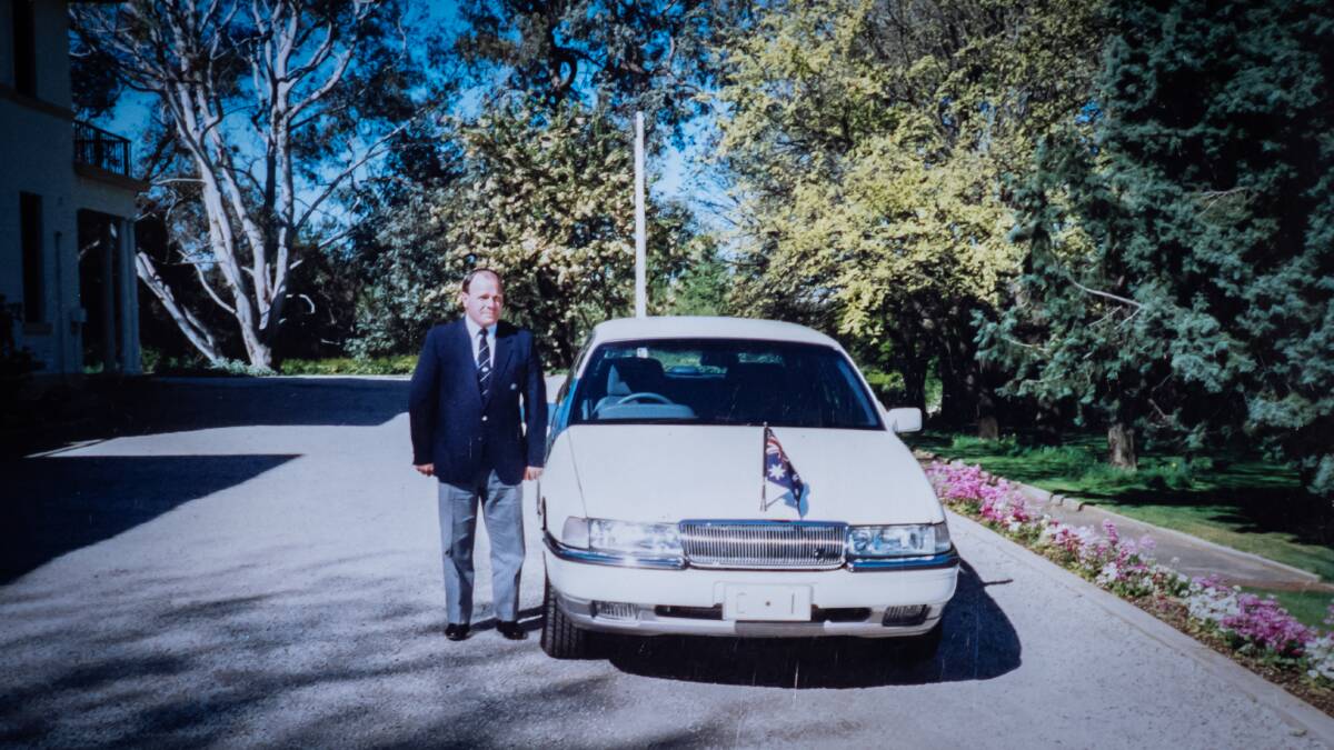 Tony Harriott waiting to pick up Bob Hawke at The Lodge in 1989. Picture: Supplied