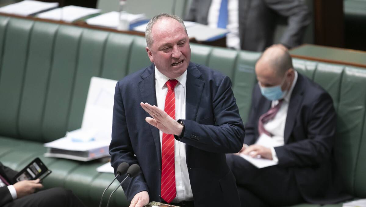 National Party leader and Deputy Prime Minister Barnaby Joyce. Picture: Keegan Carroll