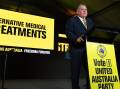 United Australia Party leader Craig Kelly at the party's launch on April 16. Picture: AAP