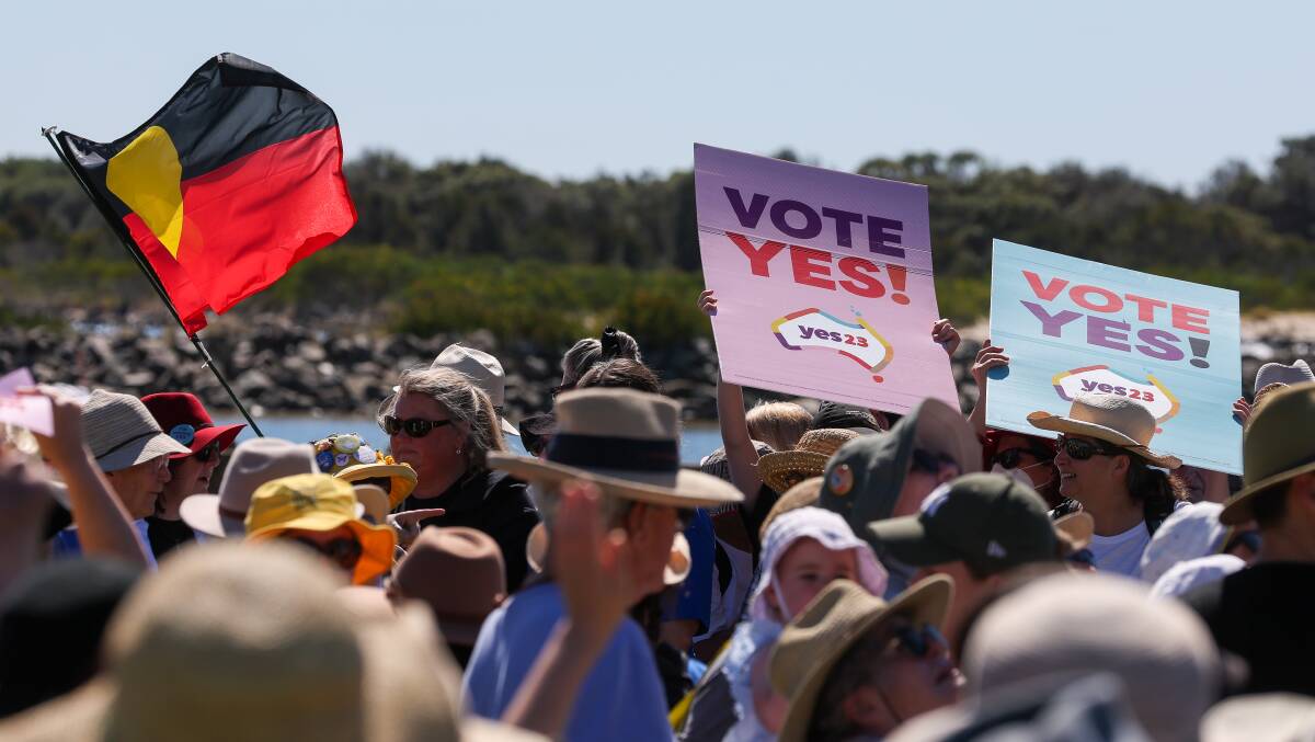 People at the Walk for Yes rally in Wollongong last weekend. Picture by Adam McLean