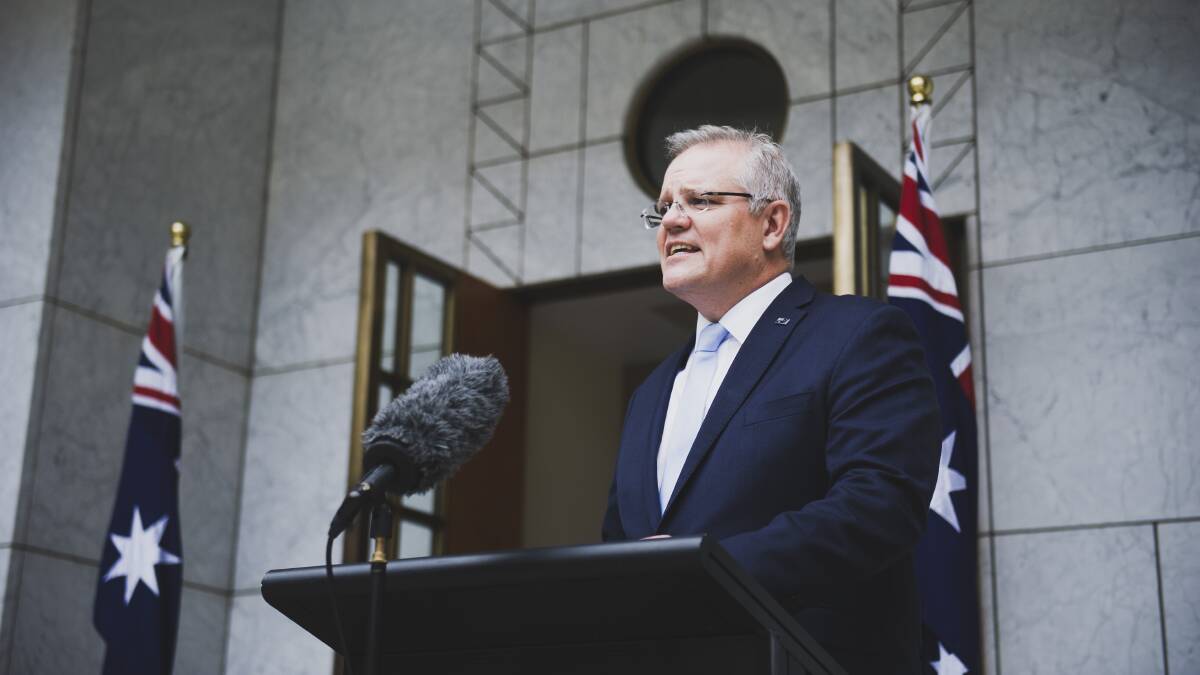 Prime Minister Scott Morrison is still struggling to deliver a clear message to the people. Picture: Dion Georgopolous