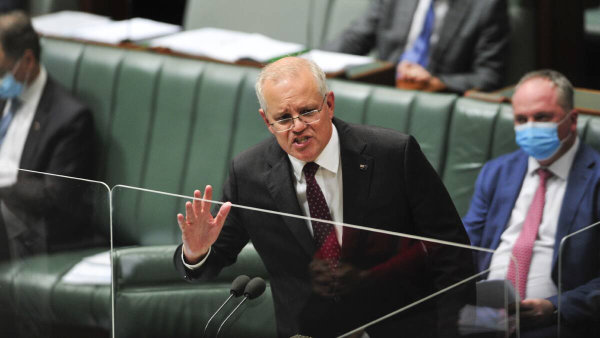 Even if Scott Morrison wins the election, he faces an uphill task to get his religious discrimination bill through the senate. Picture: Dion Georgopoulos