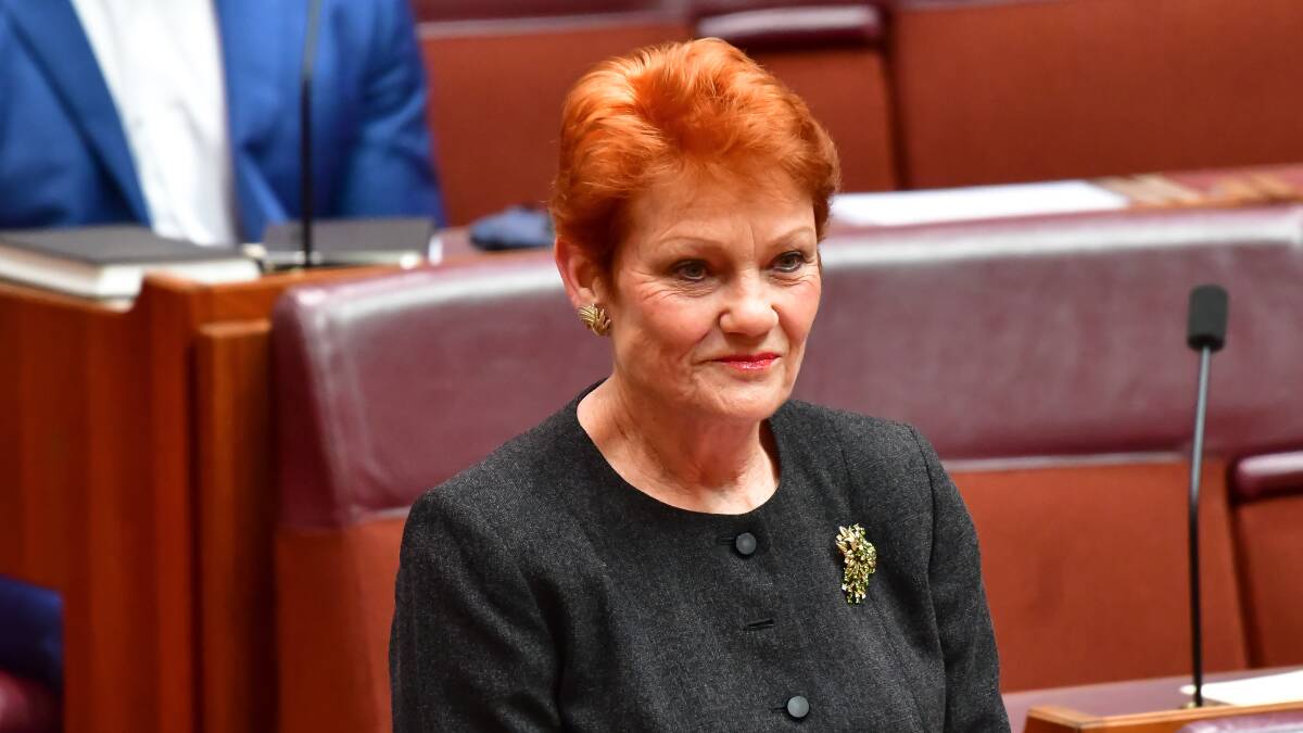 Senator Pauline Hanson views a Voice as divisive. Picture: Elesa Kurtz
