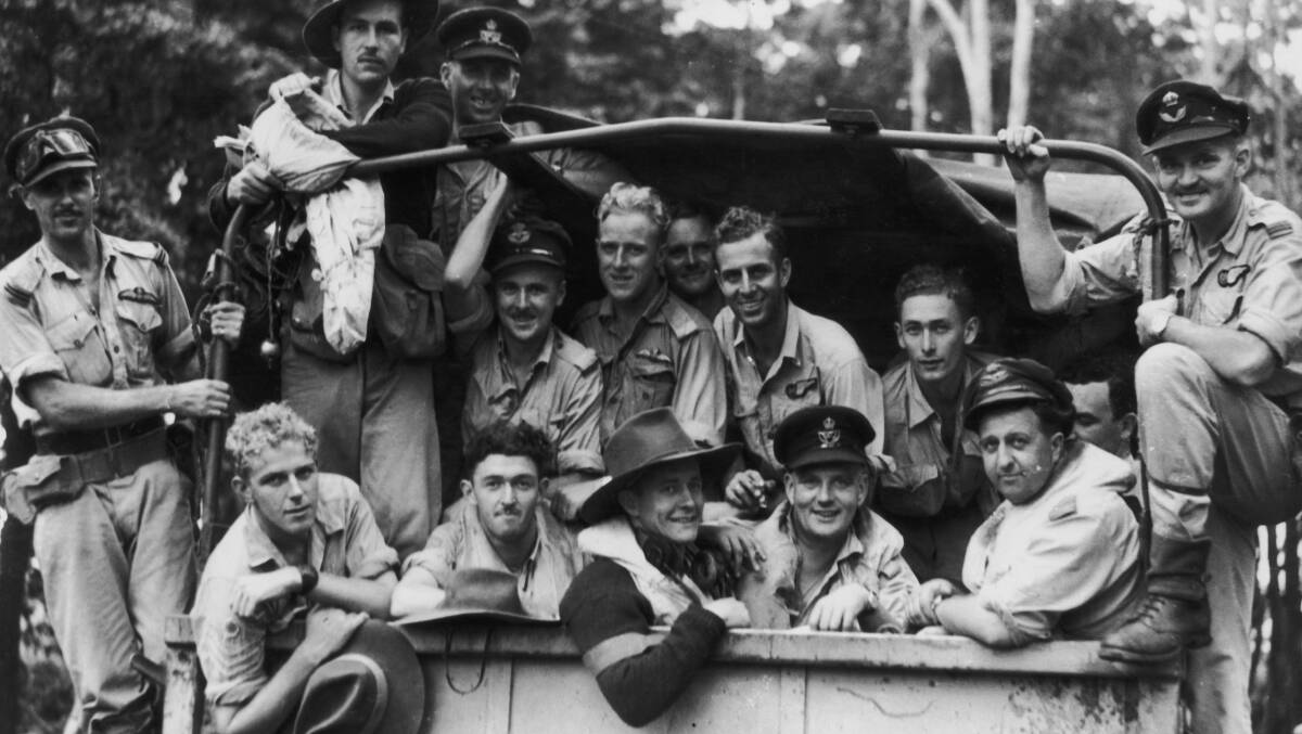 Beaufort bombers of the RAAF (Royal Australian Air Force) are taken from the dispersal areas for interrogation upon their return to a New Guinea base, after a daylight strike on the Japanese in nearby New Britain, circa 1944. Picture: Getty Images