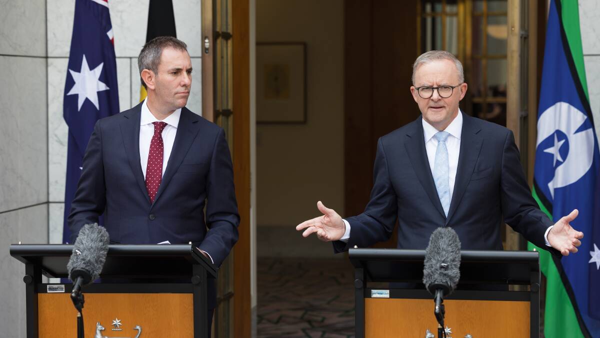 Treasurer Jim Chalmers and Prime Minister Anthony Albanese announce the super changes last week. Picture by Sitthixay Ditthavong