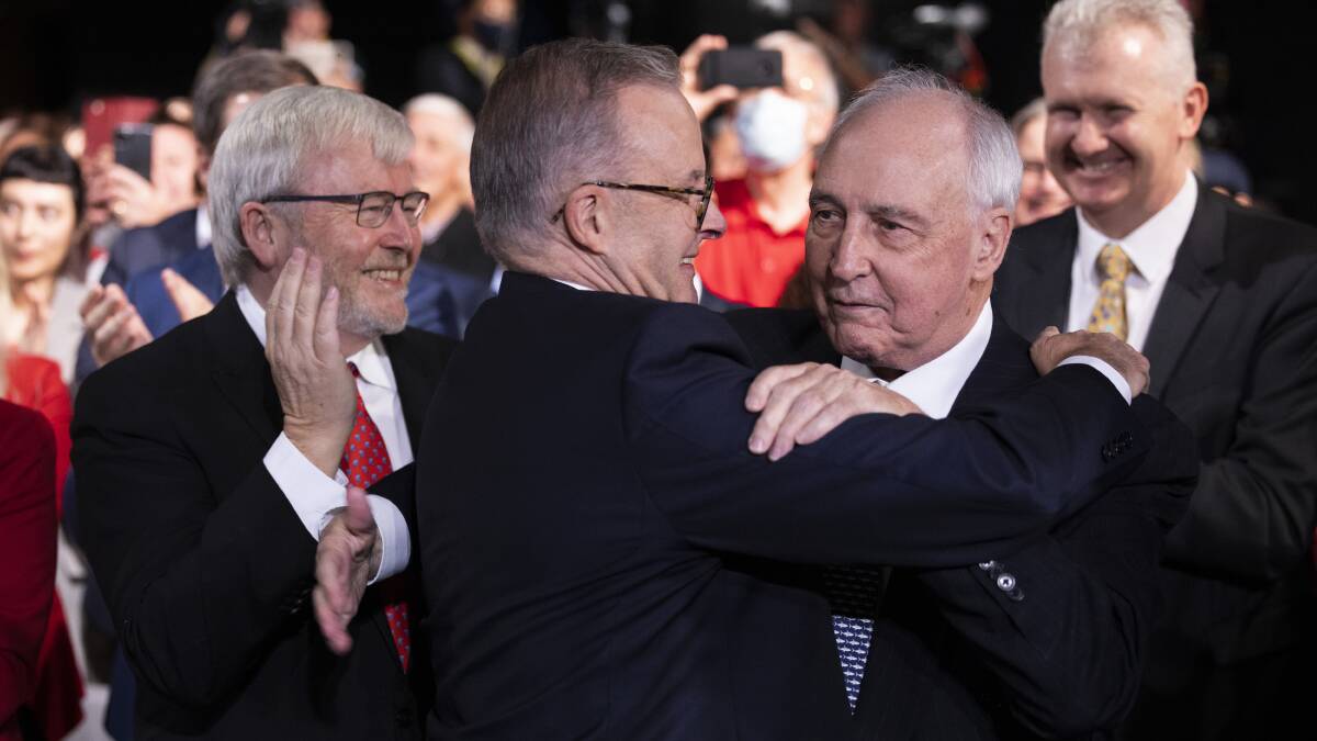 Paul Keating, right, delivered a stinging attack on Anthony Albanese this week. Picture Getty Images