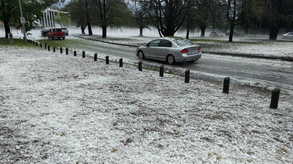 Manuka was one of the hardest hit in the storm on Monday afternoon. Picture: Tom Swann