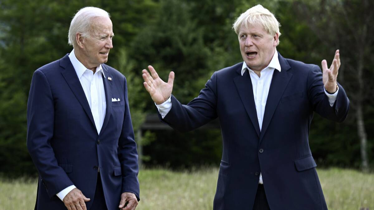 US President Joe Biden and Britain's Prime Minister Boris Johnson. Johnson remains a strong supporter of the U.S. Picture: AAP