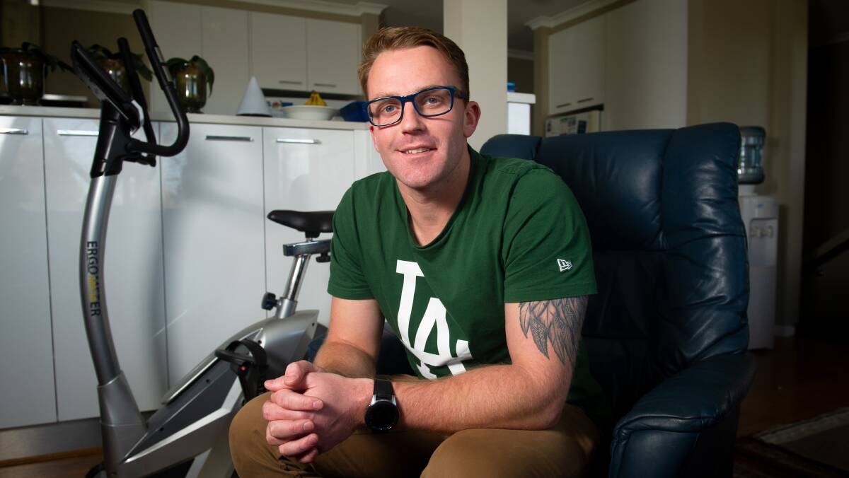 Keegan Jackson is working as a support worker using the Mable app. Picture: Elesa Kurtz