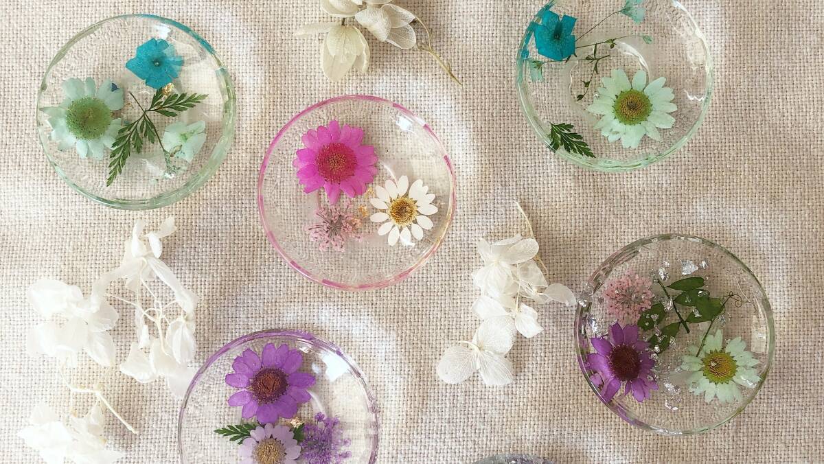Resin homewares by Lizzy and Me. Photo: Supplied
